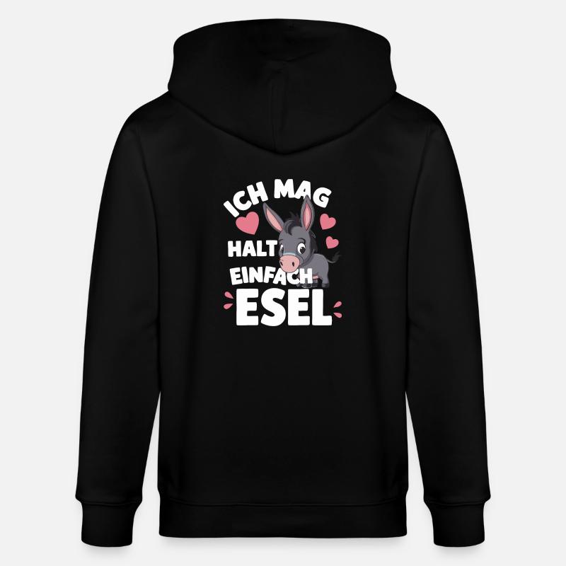 Âne âne mulet Muli - Veste à capuche bio CULTIVATOR Stanley/Stella Unisexe - noir