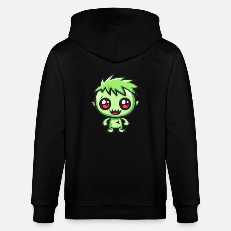 Zombie Halloween Gruselig Comic - Stanley/Stella Unisex Bio-Kapuzenjacke CULTIVATOR  - Schwarz