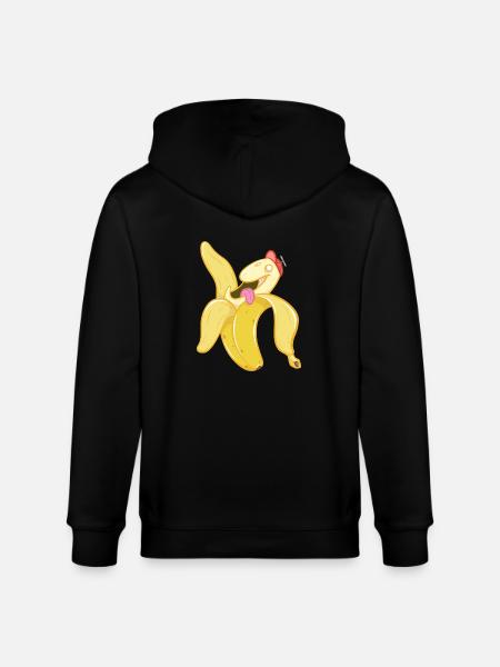 Banane heureuse - Veste à capuche bio CULTIVATOR Stanley/Stella Unisexe - noir