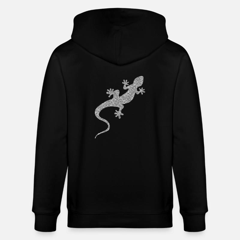 Die weiße Eidechse - Stanley/Stella Unisex Bio-Kapuzenjacke CULTIVATOR - Schwarz