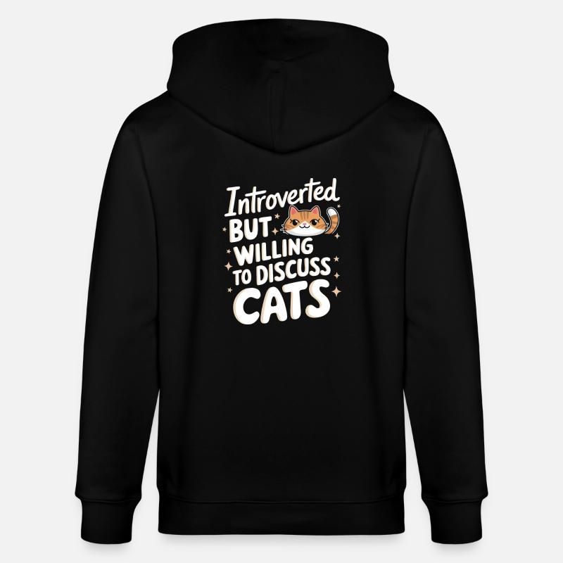 Introverti, antisocial, introverti - Veste à capuche bio CULTIVATOR Stanley/Stella Unisexe - noir