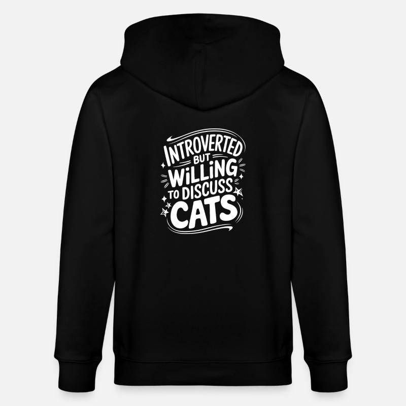 Introverti, antisocial, introverti - Veste à capuche bio CULTIVATOR Stanley/Stella Unisexe - noir