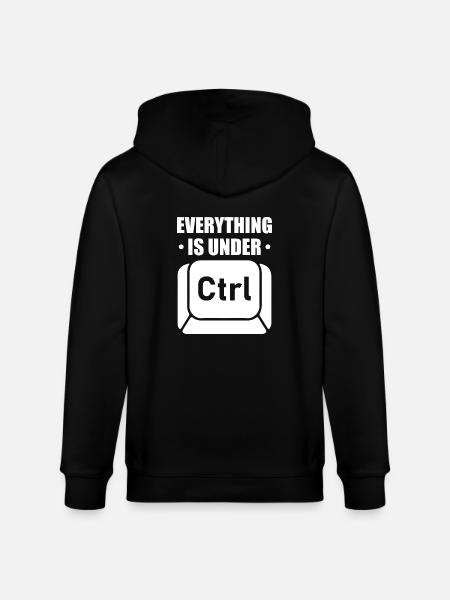 Everything Is Under Ctrl – Teknisk Humor för IT-pr - Ekologisk luvjacka CULTIVATOR unisex från Stanley/Stella - svart