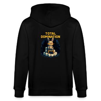 Pixel Bunny – Total Domination - Stanley/Stella CULTIVATOR  Unisex Organic Hooded Jacket - black - Back - Anna (173cm)