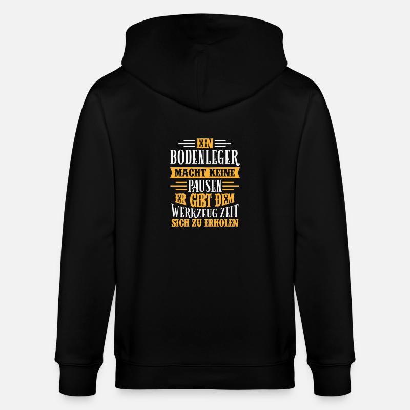 Bodenleger Beruf - Geschenk - Stanley/Stella Unisex Bio-Kapuzenjacke CULTIVATOR  - Schwarz