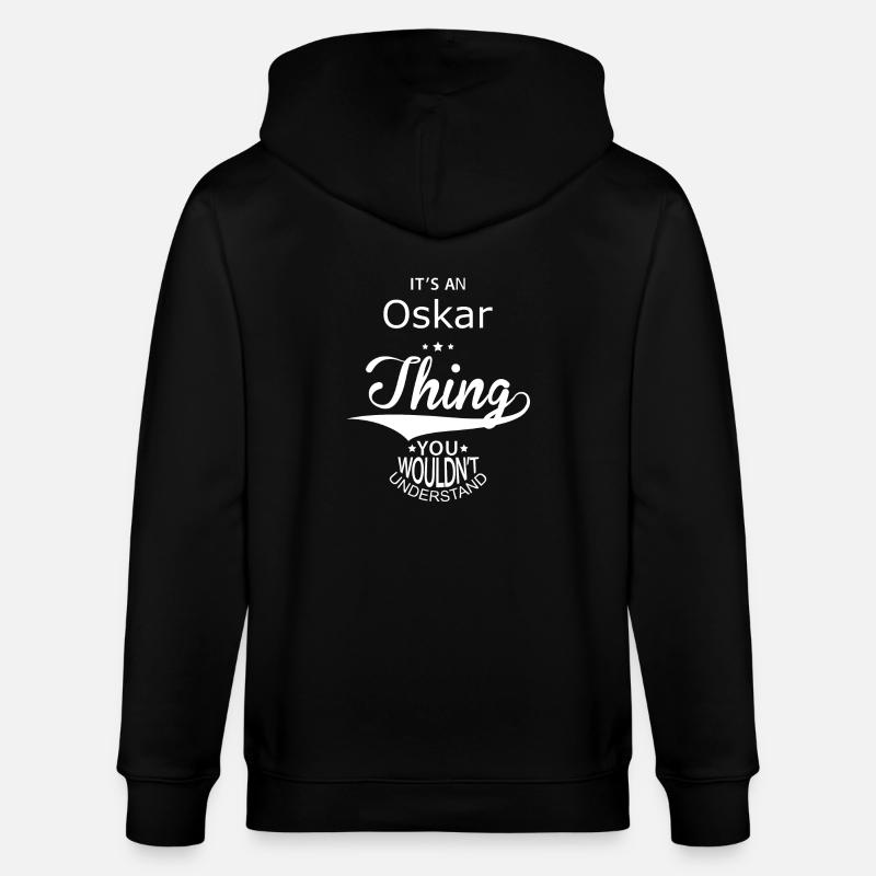 Oskar - Stanley/Stella Unisex Bio-Kapuzenjacke CULTIVATOR  - Schwarz