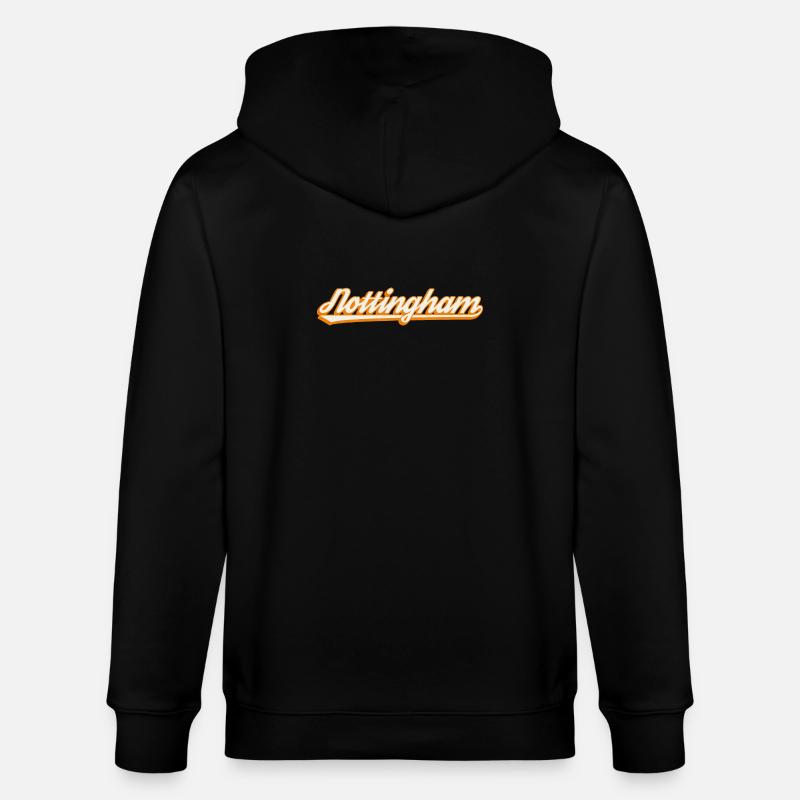 Écriture orange de Nottingham - Veste à capuche bio CULTIVATOR Stanley/Stella Unisexe - noir
