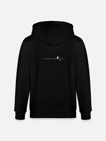 Pulse Fishing Silhouette - Stanley/Stella CULTIVATOR  Unisex Organic Hooded Jacket - black