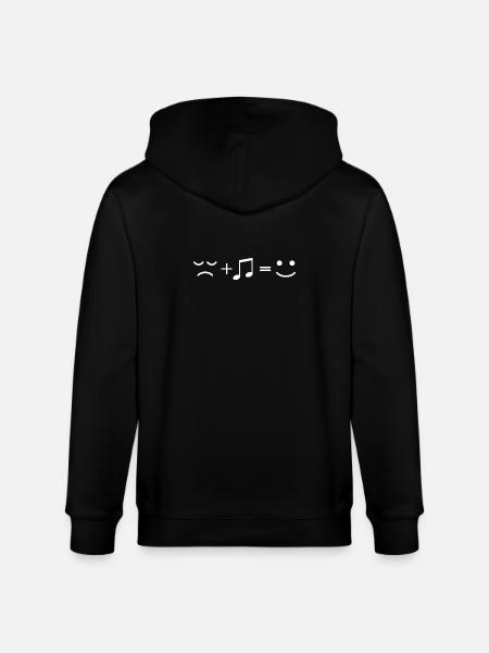 Sad to Smile Musical Uplift - Stanley/Stella CULTIVATOR Unisex Organic Hooded Jacket - black