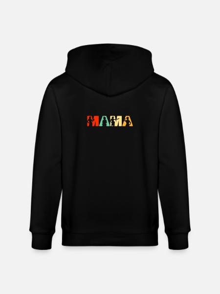 Polizei Mama Polizei Mutter Retro - Stanley/Stella Unisex Bio-Kapuzenjacke CULTIVATOR - Schwarz