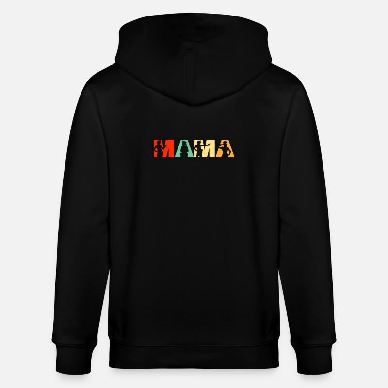 Polizei Mama Polizei Mutter Retro - Stanley/Stella Unisex Bio-Kapuzenjacke CULTIVATOR  - Schwarz