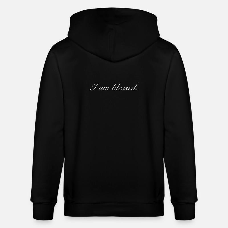 I m blesed - Stanley/Stella Unisex Bio-Kapuzenjacke CULTIVATOR  - Schwarz