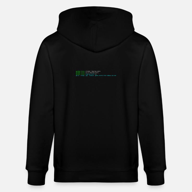 Linux-Terminal - Stanley/Stella Unisex Bio-Kapuzenjacke CULTIVATOR  - Schwarz