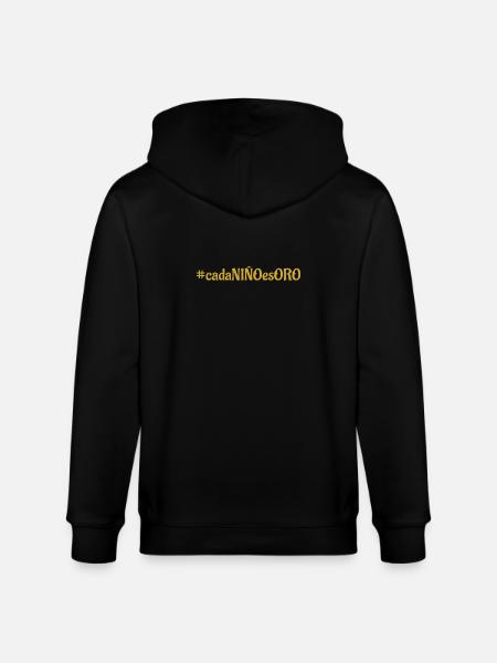 #cadaNIÑOesORO - Spanish lettering - Stanley/Stella CULTIVATOR  Unisex Organic Hooded Jacket - black