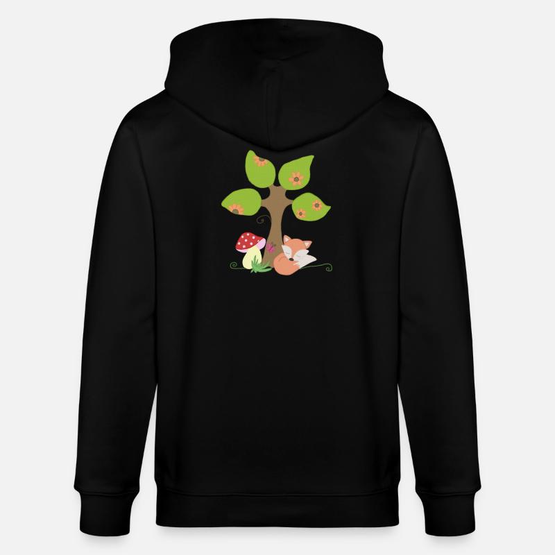 Fuchs unterm Baum - Stanley/Stella Unisex Bio-Kapuzenjacke CULTIVATOR  - Schwarz