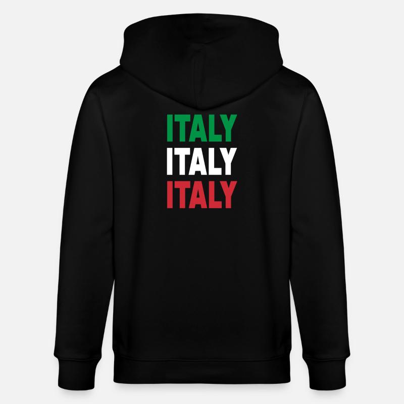 Italien / Geschenk / Geschenkidee - Stanley/Stella Unisex Bio-Kapuzenjacke CULTIVATOR  - Schwarz