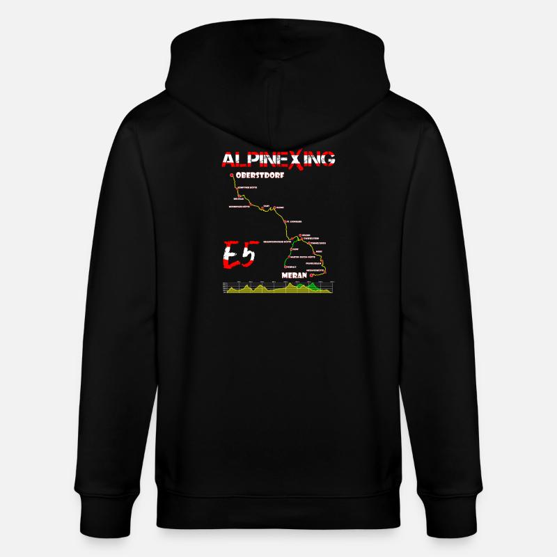 E5 Oberstdorf Meran - Stanley/Stella Unisex Bio-Kapuzenjacke CULTIVATOR  - Schwarz