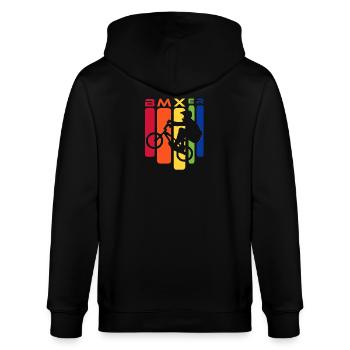 Silhouette de cascades arc-en-ciel BMX - Veste à capuche bio CULTIVATOR Stanley/Stella Unisexe - noir - Dos - Anna (173cm)