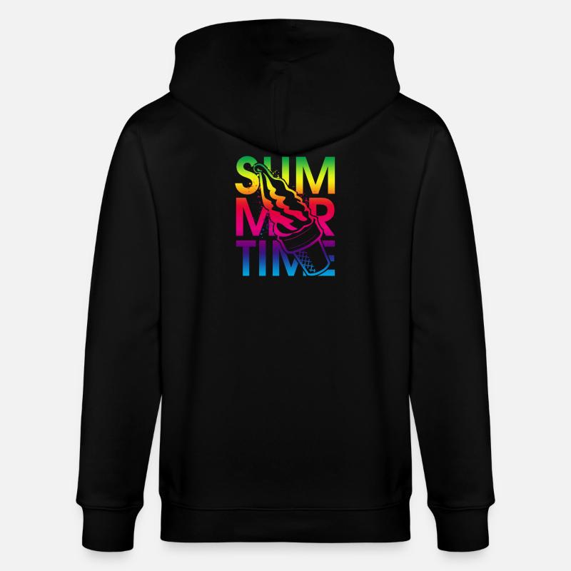 Sommerzeit Eis - Stanley/Stella Unisex Bio-Kapuzenjacke CULTIVATOR  - Schwarz