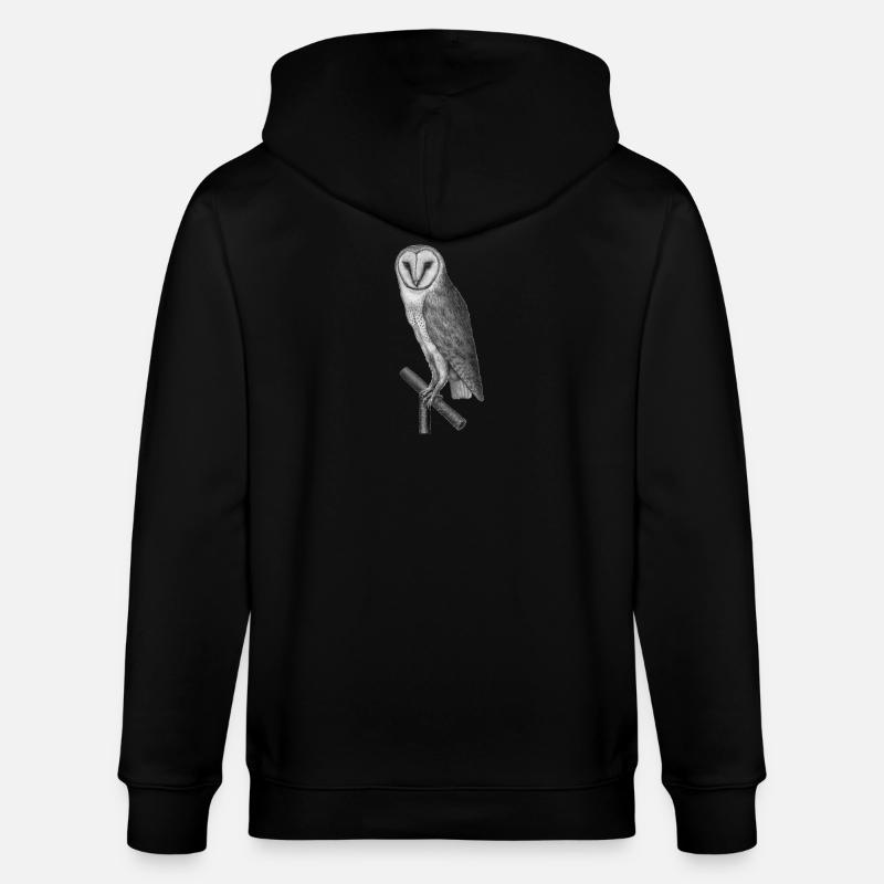 Eule - Stanley/Stella Unisex Bio-Kapuzenjacke CULTIVATOR  - Schwarz