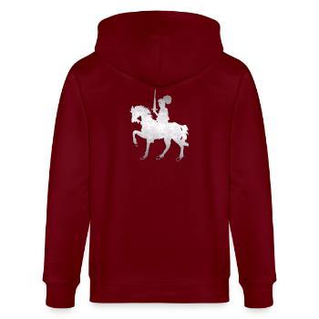 Ritter - Stanley/Stella Unisex Bio-Kapuzenjacke CULTIVATOR  - Burgunderrot - Hinten - Anna (173cm)