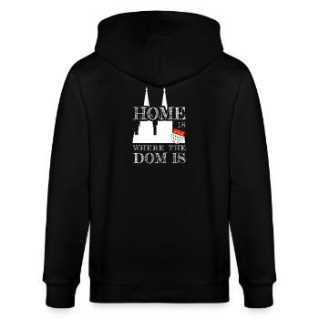 Köln Home Is Where The Dom Is Kölner Karneval Köln - Stanley/Stella Unisex Bio-Kapuzenjacke CULTIVATOR  - Schwarz - Hinten - Anna (173cm)