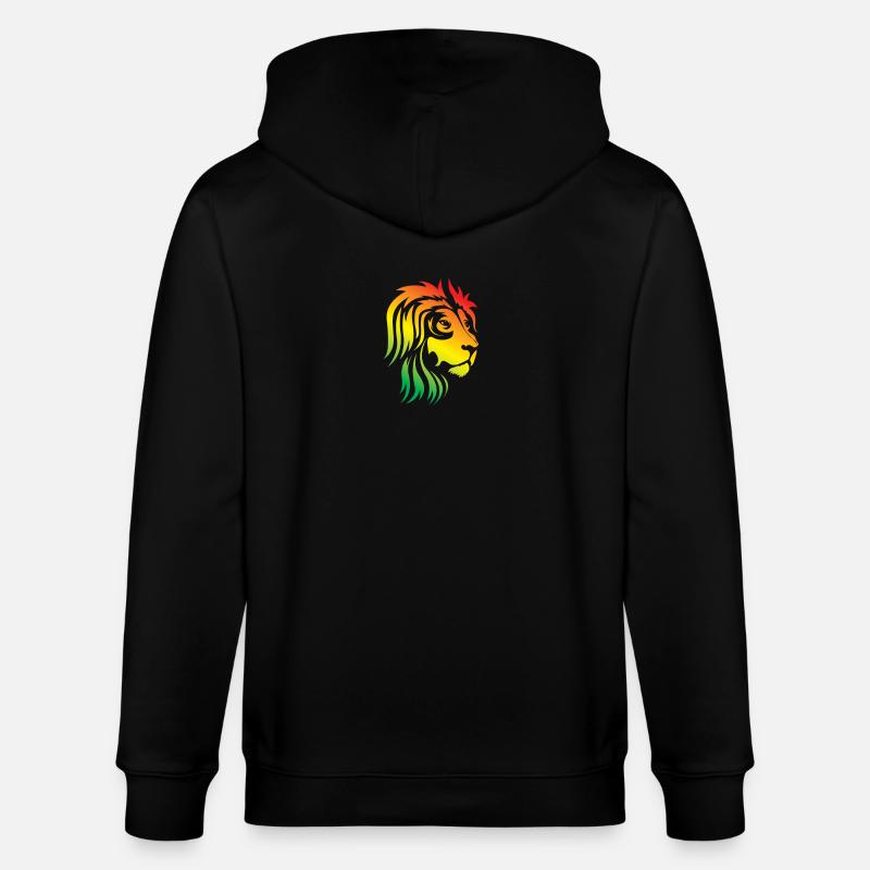 Regenbogenlöwe Kopf - Stanley/Stella Unisex Bio-Kapuzenjacke CULTIVATOR  - Schwarz