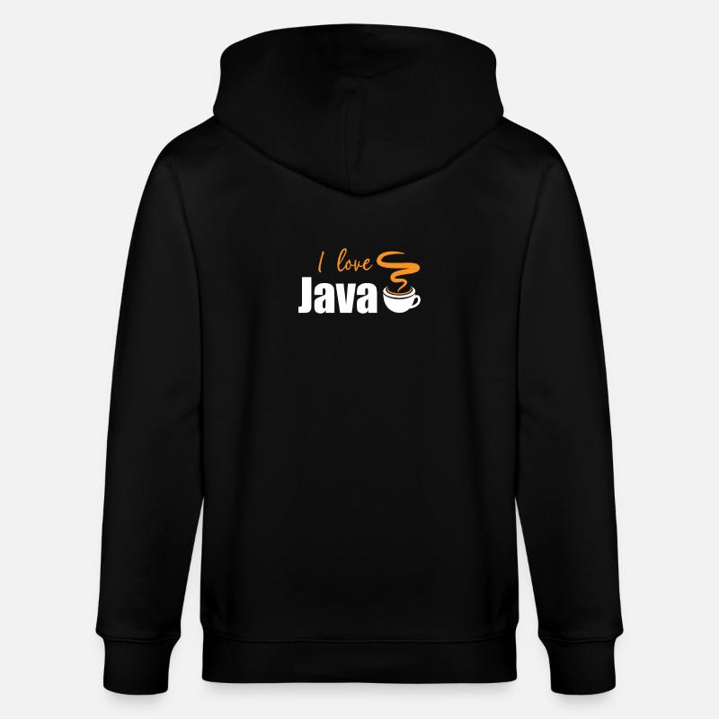 I love Java - Stanley/Stella CULTIVATOR  Unisex Organic Hooded Jacket - black
