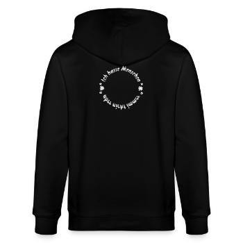 Ich Hasse Menschen, aber... - Stanley/Stella Unisex Bio-Kapuzenjacke CULTIVATOR  - Schwarz - Hinten - Anna (173cm)