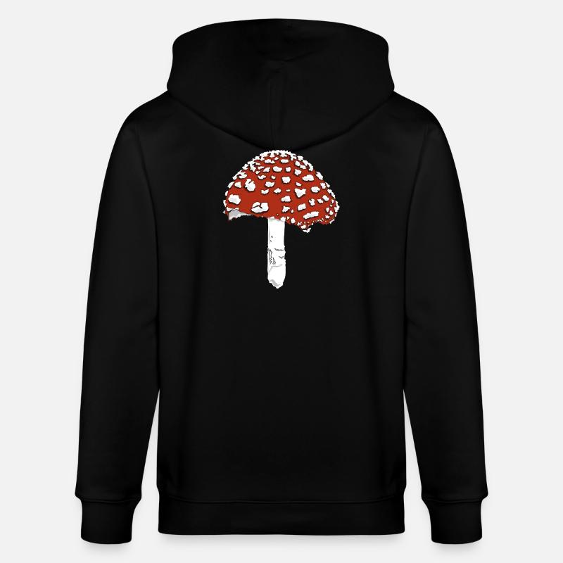Toadstool toadstool amanita - Stanley/Stella CULTIVATOR  Unisex Organic Hooded Jacket - black