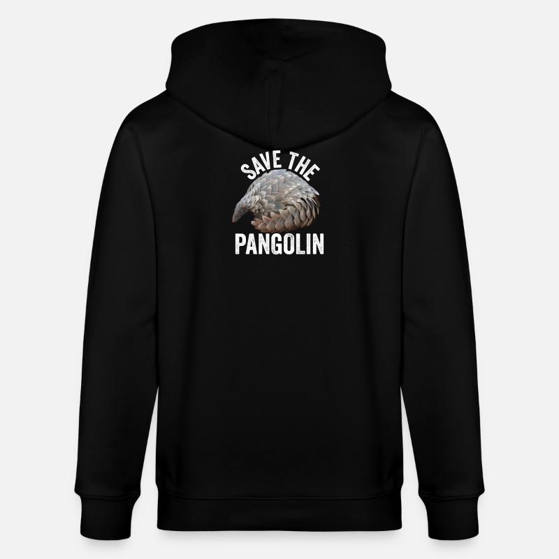 Pangolin - Save the Pangolin - Veste à capuche bio CULTIVATOR Stanley/Stella Unisexe - noir