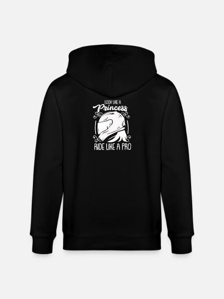 Motorrad Motorradfahrerin Geschenk - Stanley/Stella Unisex Bio-Kapuzenjacke CULTIVATOR - Schwarz