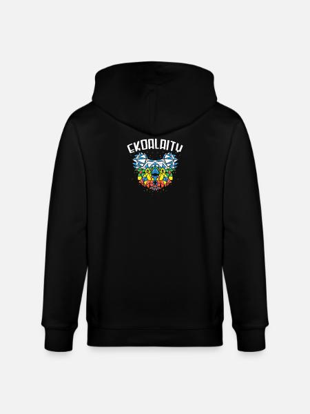 Gay Pride - Stanley/Stella CULTIVATOR Unisex Organic Hooded Jacket - black