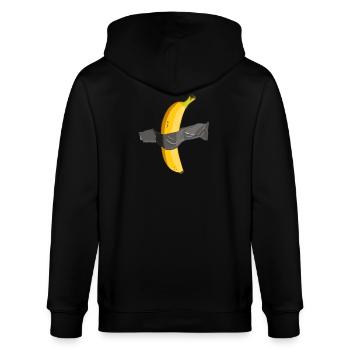 Geklebte Bananenkunst - Stanley/Stella Unisex Bio-Kapuzenjacke CULTIVATOR  - Schwarz - Hinten - Anna (173cm)