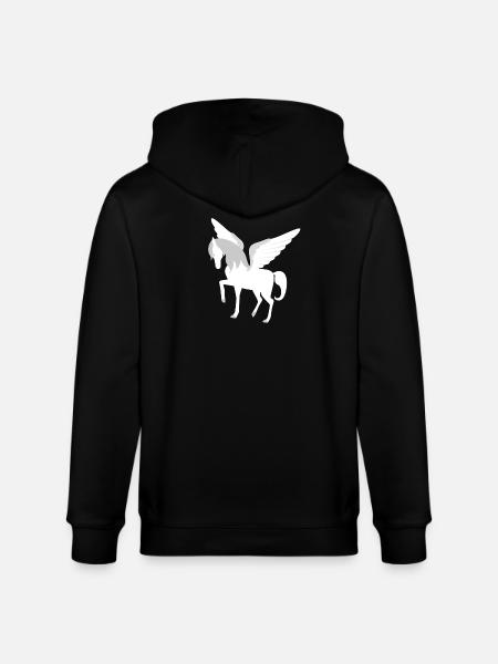 Pegasus bevinget hest græsk mytologi - Stanley/Stella økologisk unisex-hættejakke CULTIVATOR  - sort