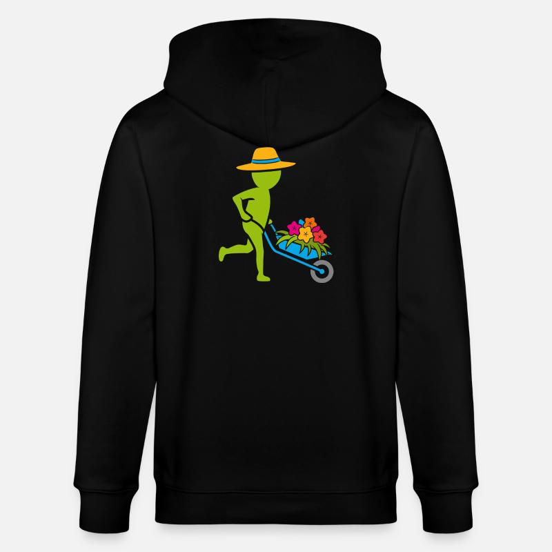 Gärtner / Gärtnerin - bunt - Stanley/Stella Unisex Bio-Kapuzenjacke CULTIVATOR  - Schwarz