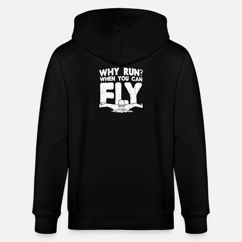 Cadeau de nageur de natation - Veste à capuche bio CULTIVATOR Stanley/Stella Unisexe - noir
