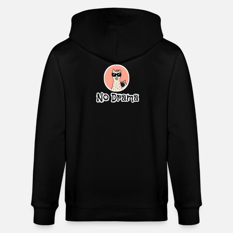 PAS DE DRAME LAMA - Veste à capuche bio CULTIVATOR Stanley/Stella Unisexe - noir