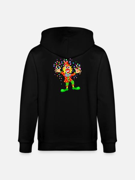 Carnival Clown - Stanley/Stella CULTIVATOR  Unisex Organic Hooded Jacket - black