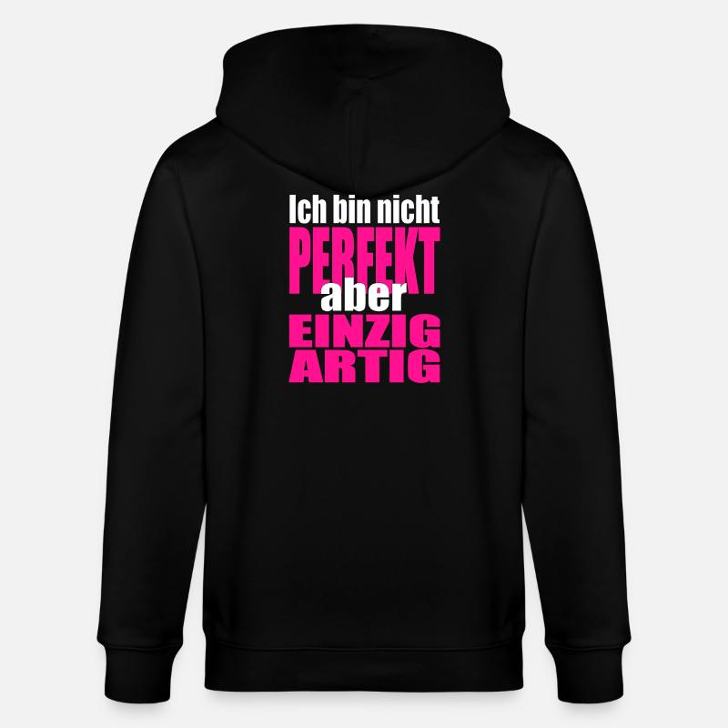 Nicht perfekt, einzigartig in Pink - Stanley/Stella Unisex Bio-Kapuzenjacke CULTIVATOR - Schwarz
