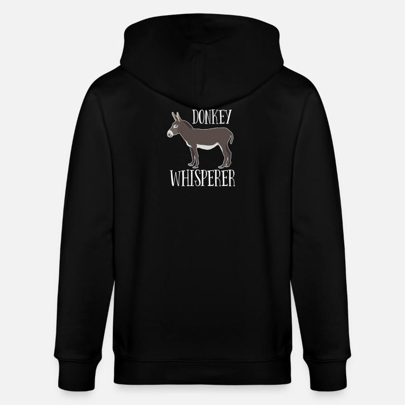 Esel - Eselflüsterer - Stanley/Stella Unisex Bio-Kapuzenjacke CULTIVATOR - Schwarz