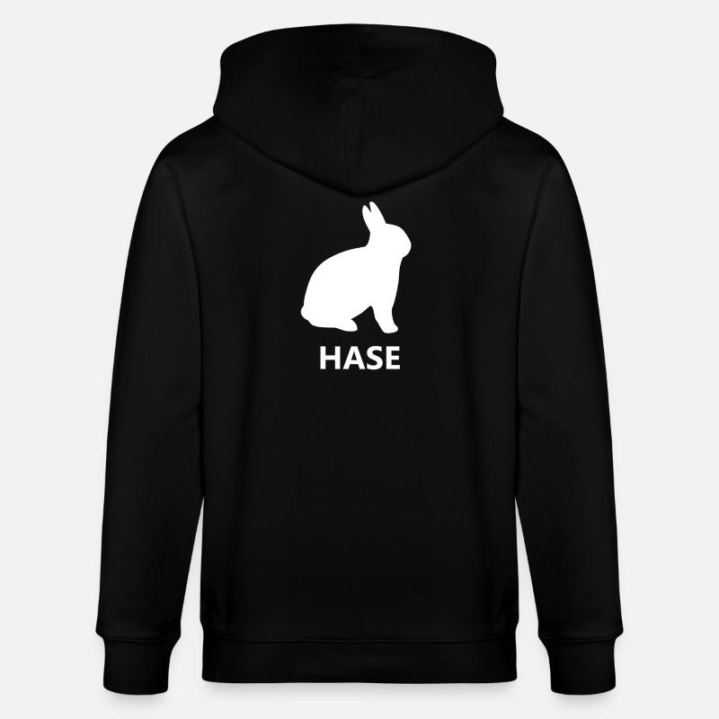 Hase - Stanley/Stella Unisex Bio-Kapuzenjacke CULTIVATOR  - Schwarz