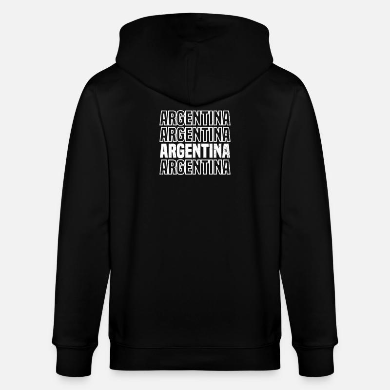Lettrage quadruple argentin - Veste à capuche bio CULTIVATOR Stanley/Stella Unisexe - noir