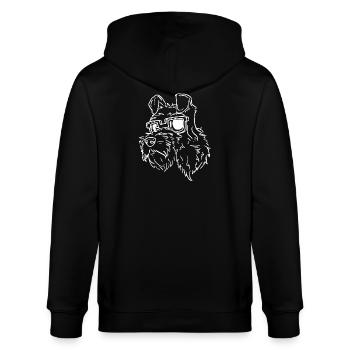 Schnauzer - Stanley/Stella Unisex Bio-Kapuzenjacke CULTIVATOR  - Schwarz - Hinten - Anna (173cm)