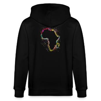 Africa - Stanley/Stella CULTIVATOR  Unisex Organic Hooded Jacket - black - Back - Anna (173cm)