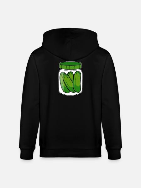 Concombre mariné vegan - Veste à capuche bio CULTIVATOR Stanley/Stella Unisexe - noir