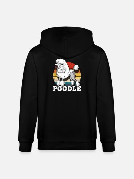 Retro Poodle - Stanley/Stella CULTIVATOR Unisex Organic Hooded Jacket - black
