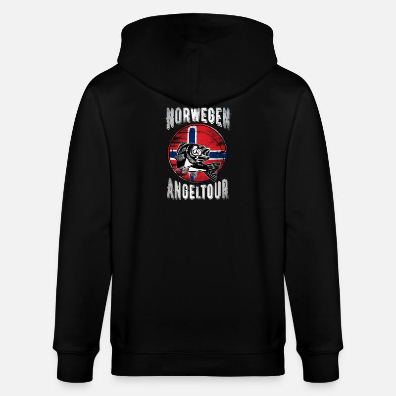 Norwegen Angeltour - Stanley/Stella Unisex Bio-Kapuzenjacke CULTIVATOR  - Schwarz