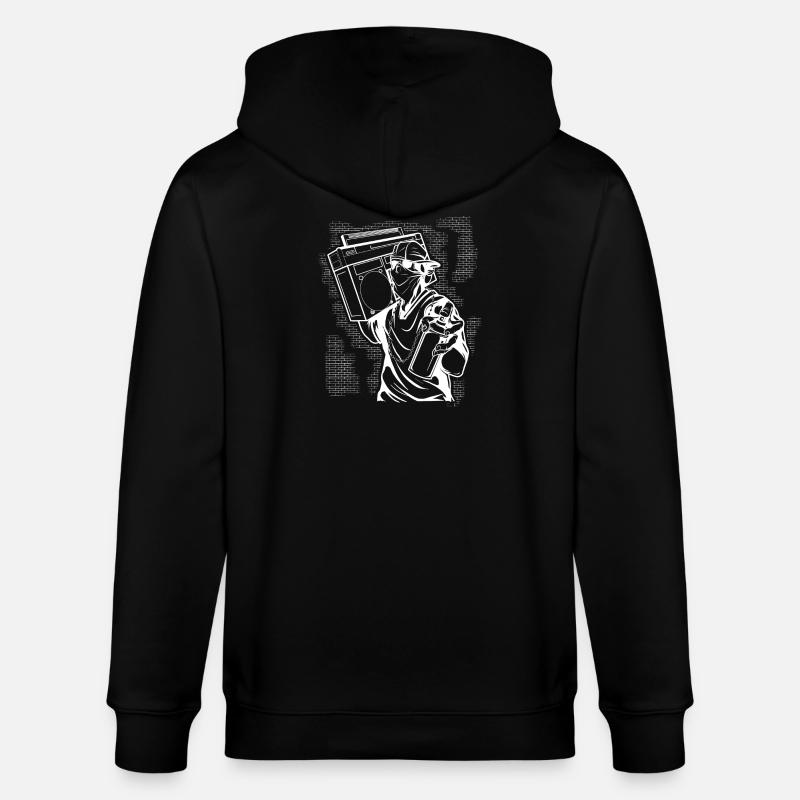 graffiti - Veste à capuche bio CULTIVATOR Stanley/Stella Unisexe - noir