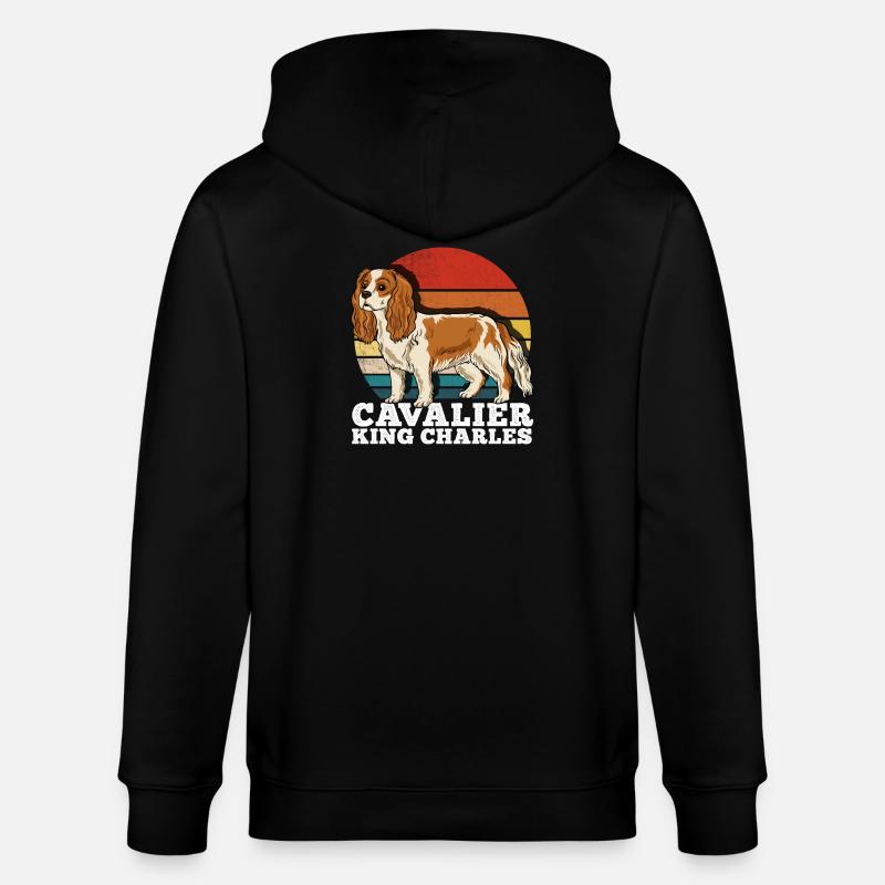 Cavalier King Charles - Stanley/Stella Unisex Bio-Kapuzenjacke CULTIVATOR - Schwarz